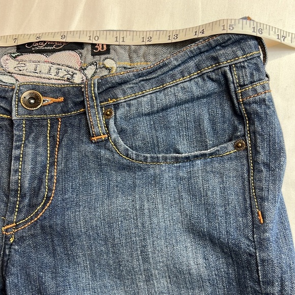 Ed Hardy straight leg logo streetwear retro jeans size 30 women’s - Picture 8 of 14